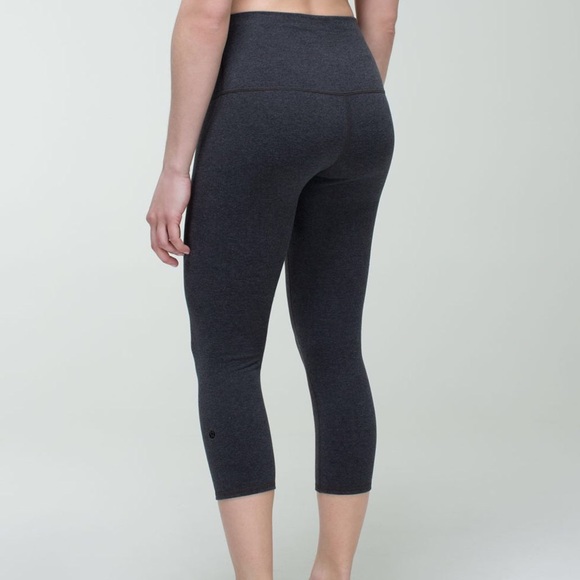 lululemon athletica Pants - Lululemon Dark Gray Cropped Cotton Leggings